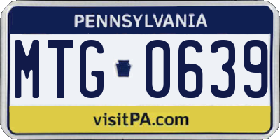 PA license plate MTG0639