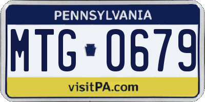 PA license plate MTG0679