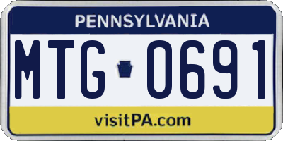 PA license plate MTG0691