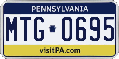PA license plate MTG0695