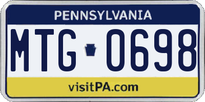 PA license plate MTG0698