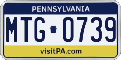 PA license plate MTG0739