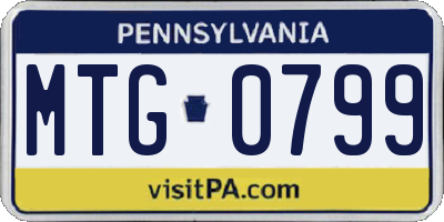 PA license plate MTG0799