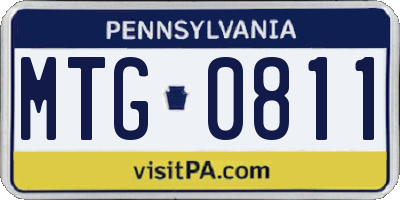 PA license plate MTG0811