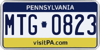 PA license plate MTG0823