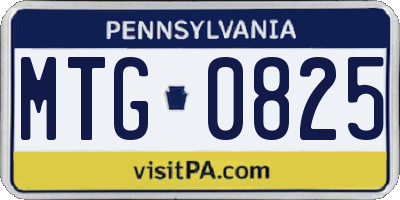 PA license plate MTG0825
