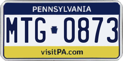 PA license plate MTG0873