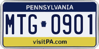 PA license plate MTG0901