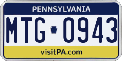PA license plate MTG0943
