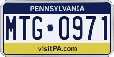 PA license plate MTG0971