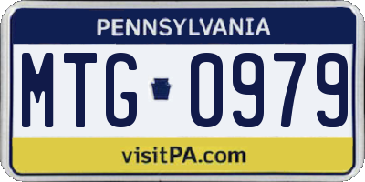 PA license plate MTG0979