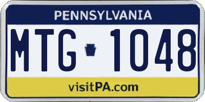 PA license plate MTG1048