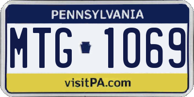 PA license plate MTG1069