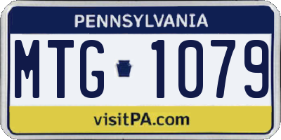 PA license plate MTG1079