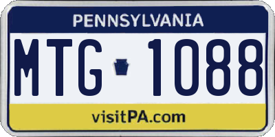 PA license plate MTG1088
