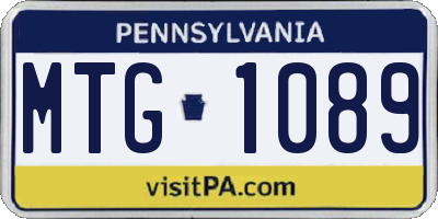 PA license plate MTG1089