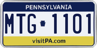 PA license plate MTG1101