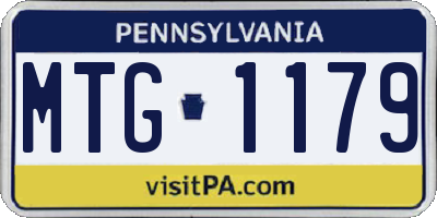 PA license plate MTG1179