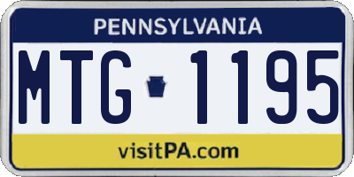 PA license plate MTG1195