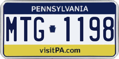 PA license plate MTG1198