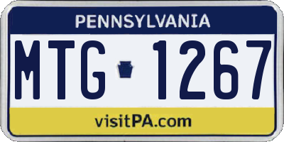 PA license plate MTG1267