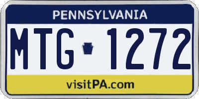 PA license plate MTG1272