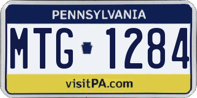PA license plate MTG1284