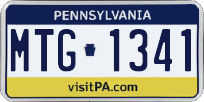 PA license plate MTG1341