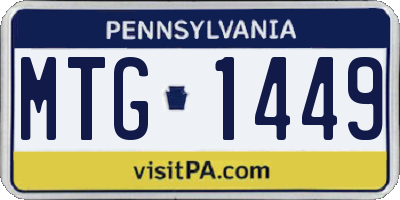 PA license plate MTG1449
