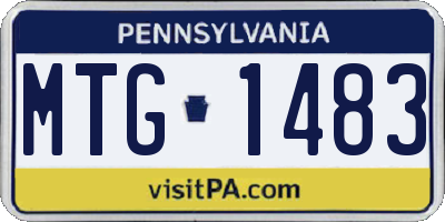 PA license plate MTG1483