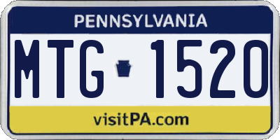 PA license plate MTG1520