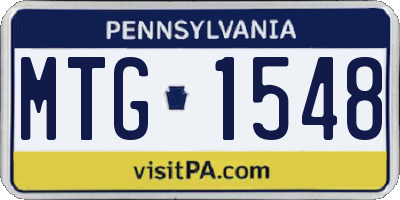 PA license plate MTG1548
