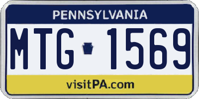 PA license plate MTG1569