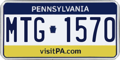 PA license plate MTG1570