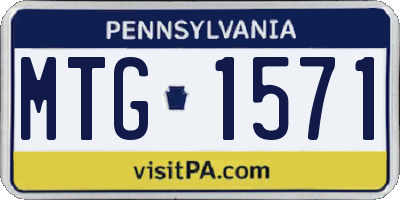 PA license plate MTG1571