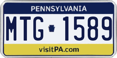 PA license plate MTG1589