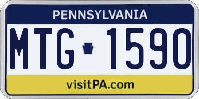 PA license plate MTG1590