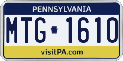PA license plate MTG1610