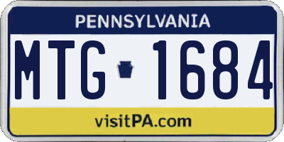 PA license plate MTG1684