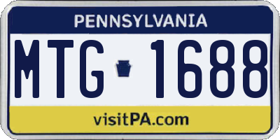 PA license plate MTG1688