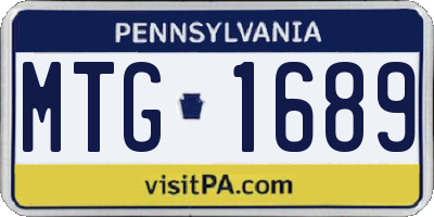 PA license plate MTG1689