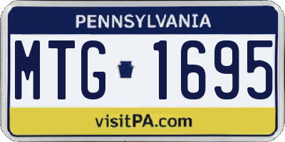 PA license plate MTG1695