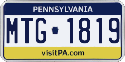 PA license plate MTG1819