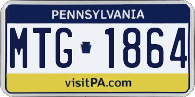 PA license plate MTG1864