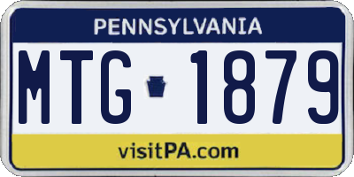 PA license plate MTG1879