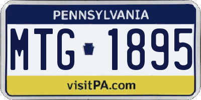 PA license plate MTG1895