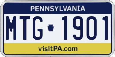 PA license plate MTG1901