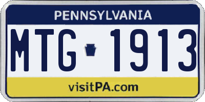 PA license plate MTG1913