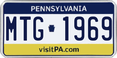 PA license plate MTG1969