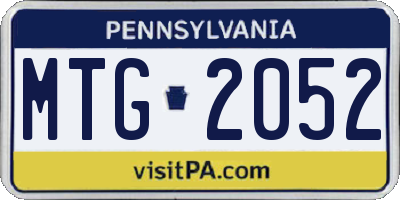 PA license plate MTG2052